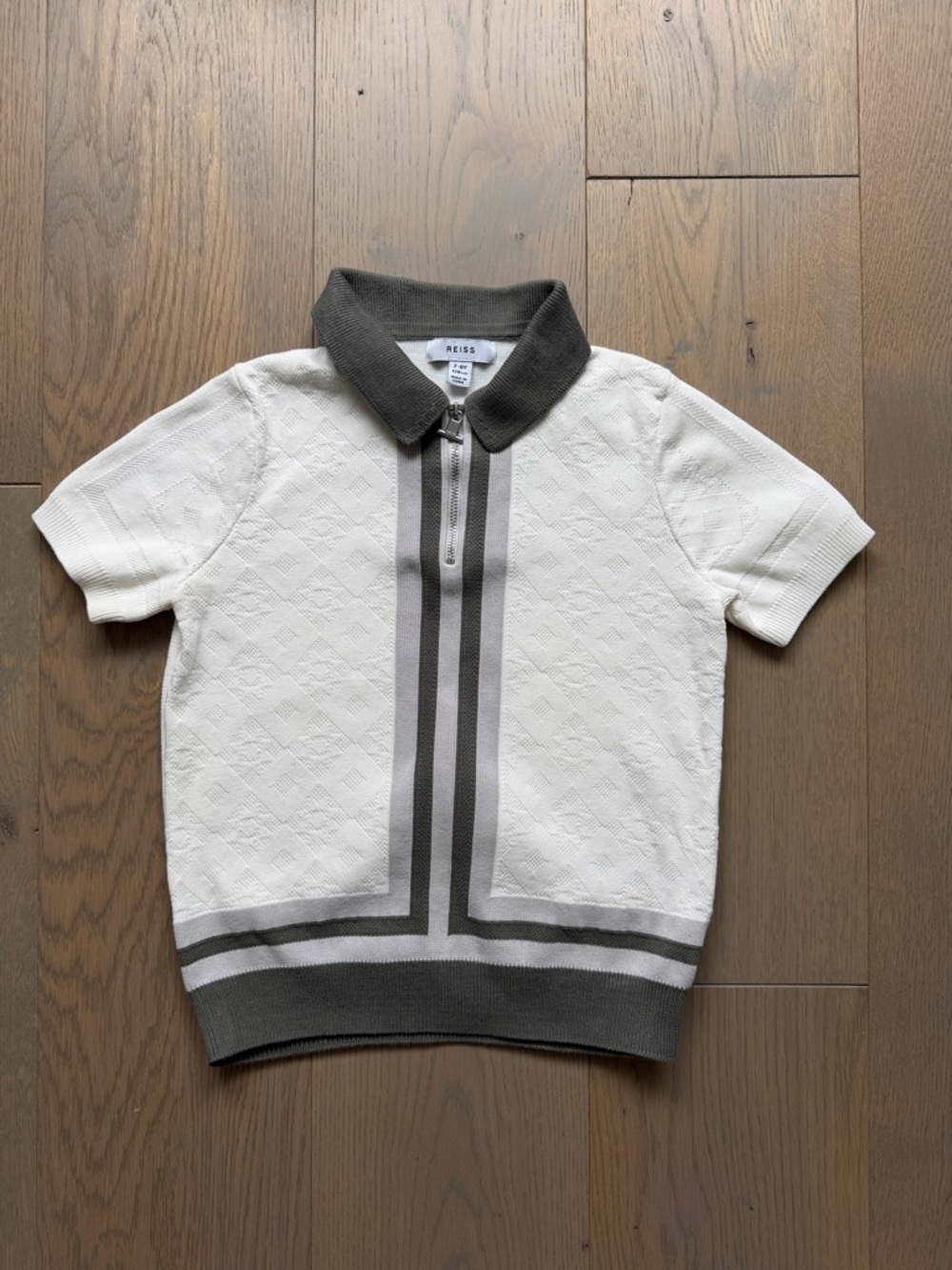 REISS Kids Short-Sleeve Polo Sweater